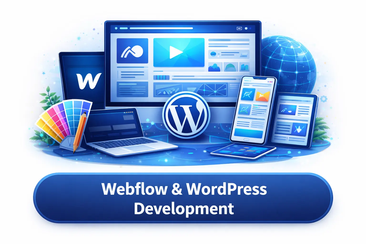 Webflow & Wordpress website development service for modern, scalable business websites