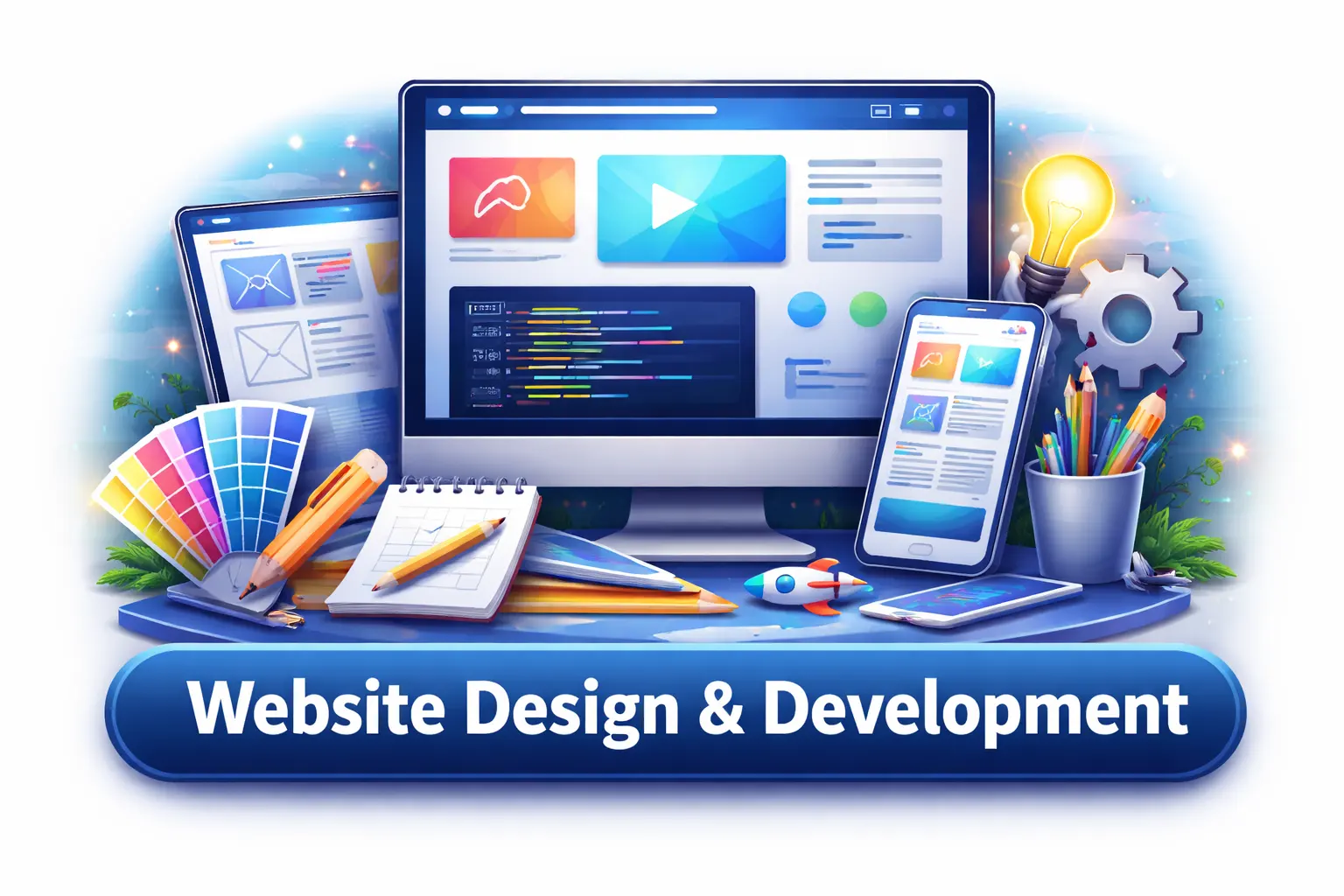 Website design and development service creating fast, responsive, SEO-friendly websites