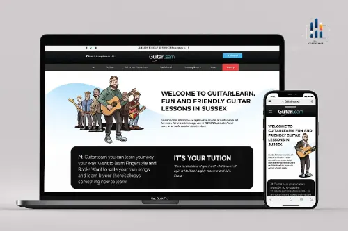 Guitar Learn Website Design and Development Project Showcase