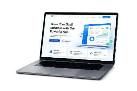 SaaS Landing Page Design and Development using Bootstrap Studio