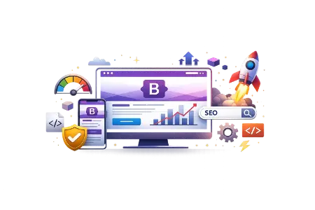 Web development and tech innovation illustration