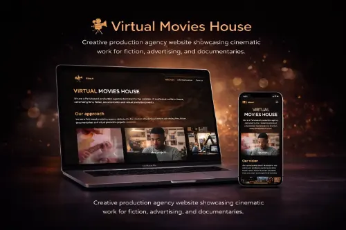 Webflow Website Design for Virtual Movies House Portfolio Project